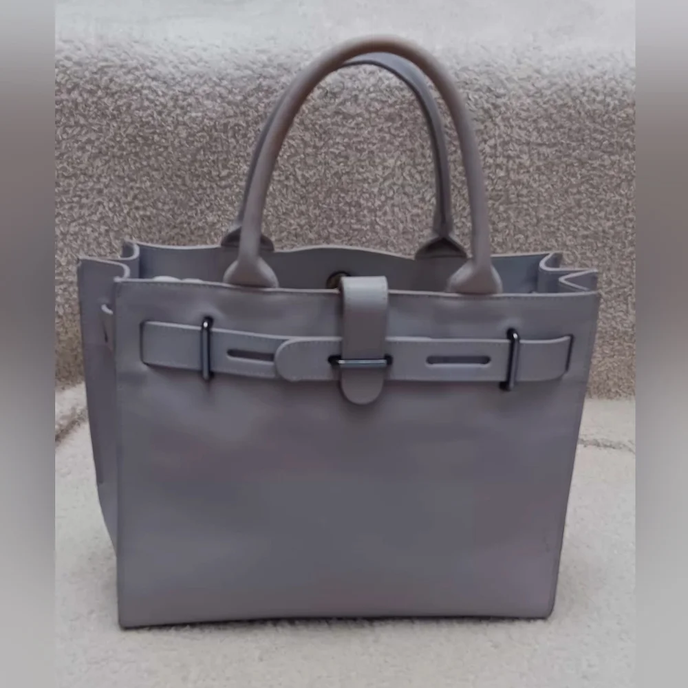 FURLA Greta Satchel Gray/Lavender - Picture 1 of 8